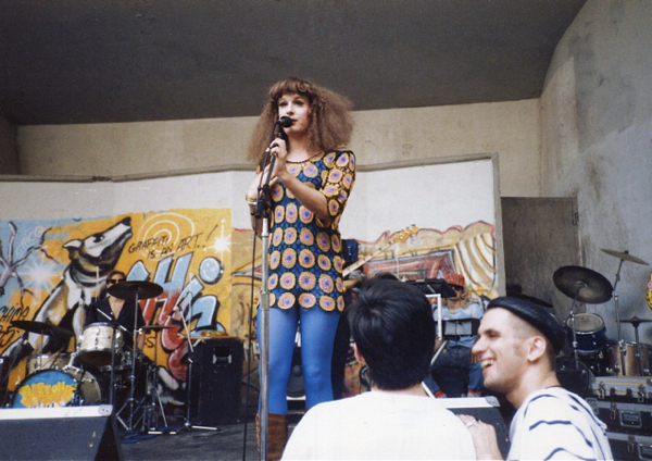 Lady Bunny at Wigstock in Tompkins Square Park.  (1986)